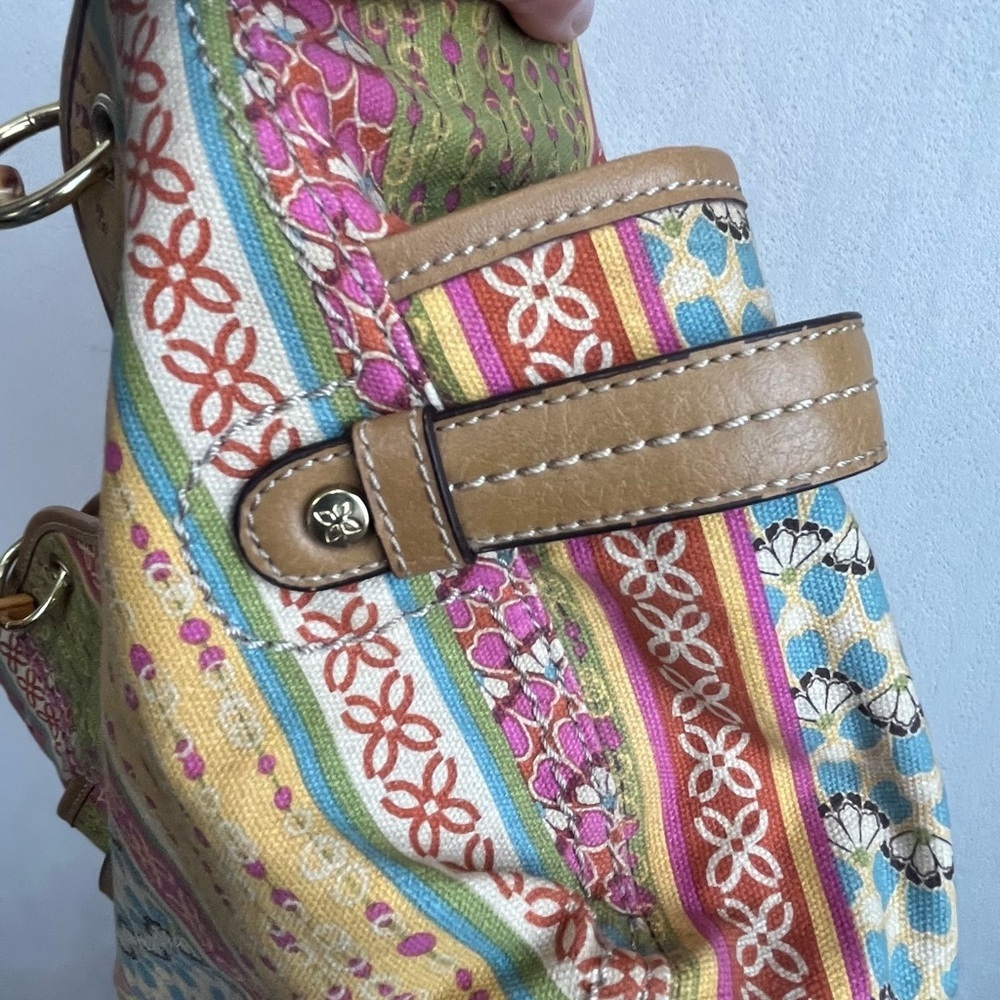 Relic Cane Handle boho Patchwork Colorful Summer Hobo Bag Summer - Picture 8 of 13